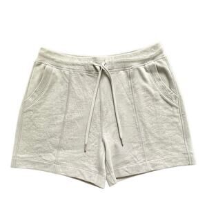 Workshop Sz S Gray Cotton Shorts Elastic Tie Waist Deep Pockets | NWT